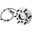 2-Wheel Set Front, Driver and Passenger Side Wheel Hub, 6 Lugs, With Bearing, RWD, Includes (2) Wheel Hub and (4) Ball Joint