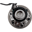2-Wheel Set Front, Driver and Passenger Side Wheel Hub, 6 Lugs, With Bearing, RWD, Includes (2) Wheel Hub and (4) Ball Joint