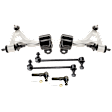6-Piece Kit Front, Driver and Passenger Side, Lower Control Arms, Includes (2) Control Arm, (2) Sway Bar Link, and (2) Tie Rod End