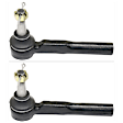 6-Piece Kit Front, Driver and Passenger Side, Inner and Outer Tie Rod End, Includes (4) Tie Rod End and (2) Steering Rack Boot
