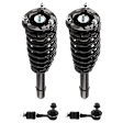 4-Piece Kit Front Fully Loaded Strut, Includes (2) Shock Absorber and Strut Assembly and (2) Sway Bar Link