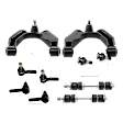 10-Piece Kit Front, Driver and Passenger Side, Upper Control Arms, Includes (2) Ball Joint, (2) Control Arm, (2) Sway Bar Link, and (4) Tie Rod End