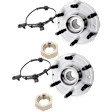 2-Wheel Set Front, Driver and Passenger Side Wheel Hub, AWD/4WD, Includes (2) Brake Disc, (1) Brake Pad Set, and (2) Wheel Hub