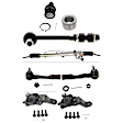 11-Piece Kit Steering Rack, Power, Includes (1) Steering Rack, (2) Wheel Bearing, (4) Ball Joint, (2) Tie Rod End and (2) Sway Bar Link