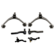 6-Piece Kit Front, Driver and Passenger Side Suspension Kit, Includes (2) Ball Joint, (2) Control Arm, and (2) Tie Rod End