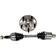 2-Piece Kit Front, Passenger Side Axle Assembly - New 2-Piece Kit, includes (1) Axle Assembly and (1) Wheel Hub