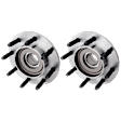 2-Wheel Set Front, Driver and Passenger Side Wheel Hub, 8 Lugs, With Bearing, RWD, Includes (2) Sway Bar Link and (2) Wheel Hub