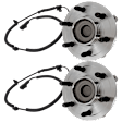 2-Wheel Set Front, Driver and Passenger Side Wheel Hub, 6 Lugs, With Bearing, With Sensor, RWD, 5.4L, 8Cyl, Includes (2) Wheel Hub and (2) Ball Joint