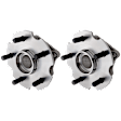 2-Wheel Set Rear, Driver and Passenger Side Wheel Hub, 5 Lugs, With Bearing, With Sensor, FWD, Includes (2) Sway Bar Link and (2) Wheel Hub