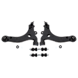 4-Piece Kit Front, Driver and Passenger Side, Lower Control Arms, Includes (2) Control Arm and (2) Sway Bar Link