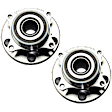 2-Wheel Set Front, Driver and Passenger Side Wheel Hub, 5 Lugs, With Bearing,, 3.5L, 6Cyl, Includes (2) Wheel Hub and (2) Ball Joint