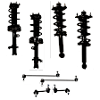 8-Piece Kit Front and Rear Suspension Kit, Includes (4) Loaded Strut and (4) Sway Bar Link