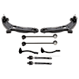 8-Piece Kit Front Suspension Kit, Includes (2) Control Arm, (2) Sway Bar Link, and (4) Tie Rod End