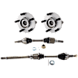 4-Piece Kit Front, Driver and Passenger Side Axle Assembly - New 4-Piece Kit AWD, includes (2) Axle Assembly and (2) Wheel Hub
