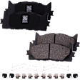 4-Wheel Set Front and Rear Brake Disc and Pad Kit, Cross-drilled and Slotted Front-296 mm/Rear-281 mm, Includes (4) Brake Disc and (2) Brake Pad Set