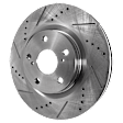 4-Wheel Set Front and Rear Brake Disc and Pad Kit, Cross-drilled and Slotted Front-296 mm/Rear-281 mm, Includes (4) Brake Disc and (2) Brake Pad Set
