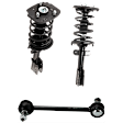 4-Piece Kit Rear, Driver and Passenger Side Fully Loaded Strut, Includes (2) Shock Absorber and Strut Assembly and (2) Sway Bar Link