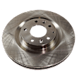 2-Wheel Set Front Brake Disc and Pad Kit, Plain Surface 5 Lugs 320.04 mm, Includes (2) Brake Disc and (1) Brake Pad Set