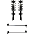 4-Piece Kit Front, Driver and Passenger Side Suspension Kit, Includes (2) Shock Absorber and Strut Assembly and (2) Sway Bar Link