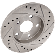 2-Wheel Set Rear Brake Disc and Pad Kit, Cross-drilled and Slotted 270 mm, Includes (2) Brake Disc and (1) Brake Pad Set