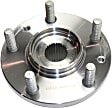 2-Piece Kit Front, Driver or Passenger Side Wheel Hub, 5 Lugs, With Bearing, Includes (1) Wheel Hub and (1) Wheel Bearing