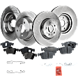 2018 Ford Transit Connect Titanium - 8-Piece Kit Front and Rear Brake Disc and Pad Kit, Plain Surface, 5 Lugs, Organic, Production Date From May 28, 2018; Except Tire Repair Service Kit, 2.5L 4Cyl, Pro-Line Series  Includes (4) Brake Disc and (2) Brake Pad Set