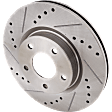 2013 Nissan Altima - 4-Piece Kit Front Brake Disc and Pad Kit, Cross-drilled and Slotted, Sedan, 3.5L 6Cyl, Pro-Line Series  Includes (2) Brake Disc and (1) Brake Pad Set