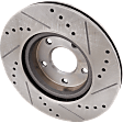 2013 Nissan Altima - 4-Piece Kit Front Brake Disc and Pad Kit, Cross-drilled and Slotted, Sedan, 3.5L 6Cyl, Pro-Line Series  Includes (2) Brake Disc and (1) Brake Pad Set