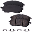 4-Wheel Set Front and Rear Brake Disc and Pad Kit, Plain Surface 5 Lugs Front-320.04 mm/Rear-307.59 mm Ceramic Pro-Line Series, Includes (4) Brake Disc and (2) Brake Pad Set