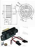 2005 Chevrolet Suburban 2500 - 2-Piece Kit Blower Motor, With Pigtail, With Automatic A.C.