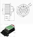 1999 Ford Contour - 2-Piece Kit Blower Motor, Without Blower Wheel