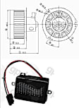 2002 Chevrolet Suburban 1500 - 2-Piece Kit Blower Motor, With Automatic Temperature Control