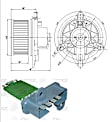 2001 Chrysler Sebring - 2-Piece Kit Blower Motor, GAS, Sedan