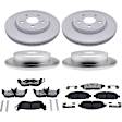 2007 Jeep Grand Cherokee - 4-Wheel Set Front and Rear Brake Disc and Pad Kit, Front-328.17 mm/Rear-320.04 mm, OE Equipped with Ceramic Pads, 5.7L 8Cyl, Element3 EHT Series Includes (2) Disc and (1) Pad Set
