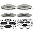 2009 Toyota Matrix - 4-Wheel Set Front and Rear Brake Disc and Pad Kit, OE Equipped with Ceramic Pads, 1.8L 4Cyl, Element3 EHT Series  Includes (2) Disc and (1) Pad Set