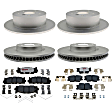 2007 Toyota Camry - 4-Wheel Set Front and Rear Brake Disc and Pad Kit, Front-295.91 mm/Rear-280.92 mm, 2.4L 4Cyl, Element3 EHT Series Includes (2) Disc and (1) Pad Set