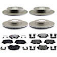 2017 Hyundai Accent - 4-Wheel Set Front and Rear Brake Disc and Pad Kit, Front-255.78 mm/Rear-262.13 mm, 1.6L 4Cyl, Element3 EHT Series Includes (2) Disc and (1) Pad Set