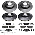 2009 Ford Fusion - 4-Wheel Set Brake Disc and Pad Kit, Front-298.96 mm/Rear-279.91 mm, 3.0L 6Cyl, R-Line Series  Includes (2) Disc and (1) Pad Set