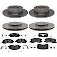 2014 Jeep Compass - 4-Wheel Set Brake Disc and Pad Kit, Front-294.13 mm/Rear-302.01 mm, 2.0L 4Cyl, R-Line Series Includes (2) Disc and (1) Pad Set