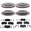 2015 Chevrolet Malibu - 4-Wheel Set Front and Rear Brake Disc and Pad Kit, Front-295.91 mm/Rear-292.1 mm, OE Equipped With Ceramic Pads, With Brake Code J60, 2.0L 4Cyl, R-Line Series Includes (2) Disc and (1) Pad Set