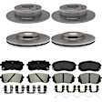 2017 Hyundai Sonata - 4-Wheel Set Front and Rear Brake Disc and Pad Kit, Front-305 mm/Rear-283.97 mm, ELECTRIC/GAS, Manual Parking Brake, 2.0L 4Cyl, R-Line Series  Includes (2) Disc and (1) Pad Set