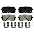 2017 Hyundai Sonata - 4-Wheel Set Front and Rear Brake Disc and Pad Kit, Front-305 mm/Rear-283.97 mm, ELECTRIC/GAS, Manual Parking Brake, 2.0L 4Cyl, R-Line Series  Includes (2) Disc and (1) Pad Set