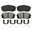 2017 Hyundai Sonata - 4-Wheel Set Front and Rear Brake Disc and Pad Kit, Front-305 mm/Rear-283.97 mm, ELECTRIC/GAS, Manual Parking Brake, 2.0L 4Cyl, R-Line Series  Includes (2) Disc and (1) Pad Set