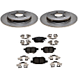 2017 Toyota Corolla - 2-Wheel Set Brake Disc and Pad Kit, 259.08 mm, 1.8L 4Cyl, R-Line Series  Includes (2) Disc and (1) Pad Set