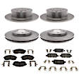 2014 Nissan Sentra - 4-Wheel Set Front and Rear Brake Disc and Pad Kit, Front-280 mm/Rear-291.59 mm, 1.8L 4Cyl, R-Line Series Includes (2) Disc and (1) Pad Set