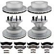 2004 Ford E-350 Club Wagon - 4-Wheel Set Brake Disc and Pad Kit, Front-330.96 mm/Rear-325.88 mm, 5.4L 8Cyl, Element3 Series  Includes (2) Disc and (1) Pad Set
