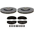 2015 Dodge Grand Caravan - 2-Wheel Set Front Brake Disc and Pad Kit, 329.95 mm, 3.6L 6Cyl, R-Line Series Includes (2) Disc and (1) Pad Set