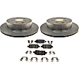2013 Nissan Pathfinder - 2-Wheel Set Rear Brake Disc and Pad Kit, 308.1 mm, 3.5L 6Cyl, R-Line Series Includes (2) Disc and (1) Pad Set