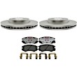 2012 Kia Soul - 2-Wheel Set Brake Disc and Pad Kit, 280.16 mm, 2.0L 4Cyl, Element3 EHT Series Includes (2) Disc and (1) Pad Set