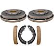 KIT-210531-20 2-Wheel Set Brake Drum and Shoe Kit, Includes (1) Brake Shoe Set and (2) Brake Drum